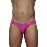Vibrant pink groovin underwear athletic v-cut bikini brief with sleek form-fitting design and subtle waistband logo