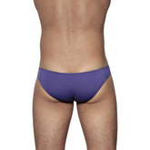 Groovin underwear athletic v-cut bikini brief in indigo purple with smooth form-fitting design for active wear