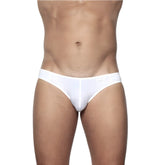 White groovin underwear athletic v cut bikini briefs with sleek minimalist design and subtle waistband branding