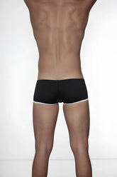 Black groovin underwear super extra low cut boxer briefs with white trim along the waistband for comfortable wear