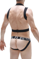 Harness black Ancol form-fitting underwear with a bold white petit logo on the waistband made from stretch fabric