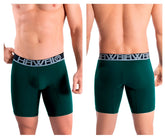Dark green men’s athletic boxer briefs with black gray waistband featuring hawaii logo model hawai 41903 solid