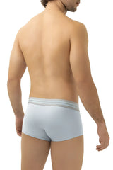 Light blue HAWAI 41961 microfiber men’s briefs with a subtle striped waistband for comfortable daily wear