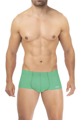 Mint green hawaï 42308 microfiber men’s briefs with sleek form-fitting design and subtle side brand logo