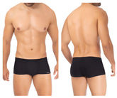 Black hawai 42344 microfiber trunks with smooth form fitting fabric and subtle waistband branding for men