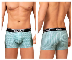 Light blue patterned boxer briefs with black hawaii waistband from hawaii 42421 printed trunks green collection