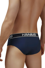 Navy blue hawai 41962 cotton blend briefs with white elastic waistband for comfortable daily wear