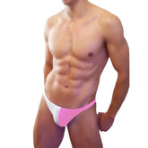 Icker Sea Bicolor thong swimwear in pink and white two-tone design ideal for beach and pool use