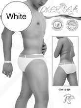 Icker Sea Sailor Belted Slip Bikini Swimwear White COB-11-126