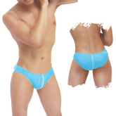 Icker Sea Contrast Line Slip Bikini Swimwear Blue COB-12-145