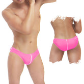 Icker Sea Contrast Line Slip Bikini Swimwear Fuchsia COB-12-145