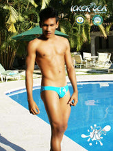 Icker Sea Lifeguard Jock Brief Jock Strap Swimwear Blue COB-13-09