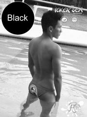 Icker Sea Lifeguard Micro Slip Bikini Swimwear Black COB-13-10