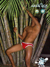 Icker Sea Zipper Back PAS Slip Bikini Swimwear Red COB-13-18