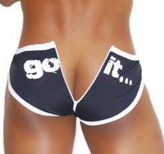 Icker Sea Zipper Back PAS Slip Bikini Swimwear Black COB-13-21