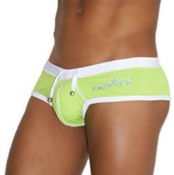 Icker Sea Contrast Trim & Stitching Cheeky Mini Bikini Swimwear Green/White COB-13-28 Icker Sea Contrast Trim & Stitching Cheeky Mini Bikini Swimwear Green/White COB-13-28