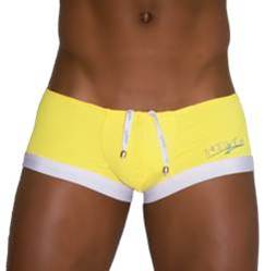Icker Sea Contrast Trim Mini Square Cut Trunk Swimwear Mango COB-13-30 Icker Sea Contrast Trim Mini Square Cut Trunk Swimwear Mango COB-13-30