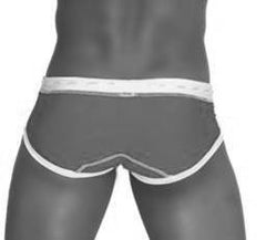 Icker Sea Cord Contrast Trim & Stitching Bikini Swimwear Black/White COB-13-34