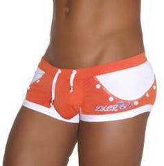 Icker Sea Eyelets Square Cut Trunk Swimwear Orange COB-13-42