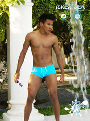 Icker Sea Lifeguard Brazilian Square Cut Trunk Swimwear Blue COB-13-46