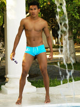 Icker Sea Lifeguard Brazilian Square Cut Trunk Swimwear Blue COB-13-46