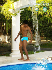 Icker Sea Lifeguard Brazilian Square Cut Trunk Swimwear Blue COB-13-46