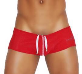 Icker Sea Lifeguard Brazilian Square Cut Trunk Swimwear Red COB-13-47 Icker Sea Lifeguard Brazilian Square Cut Trunk Swimwear Red COB-13-47