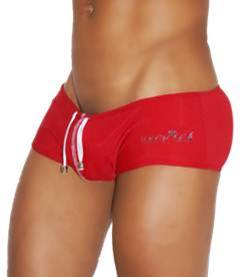 Icker Sea Lifeguard Brazilian Square Cut Trunk Swimwear Red COB-13-47 Icker Sea Lifeguard Brazilian Square Cut Trunk Swimwear Red COB-13-47