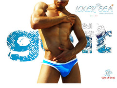 Icker Sea Zipper Back PAS Slip Bikini Swimwear Blue COB-14-GI01