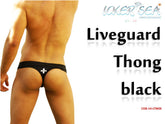 Icker Sea Lifeguard Tanga Thong Swimwear Black COB-14-LTW03