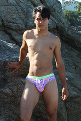 Icker Sea Letters Bikini Swimwear Pink/Green COB-15-01