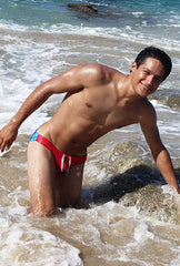 Icker Sea Stars Bikini Swimwear Red/Blue COB-15-07