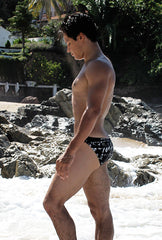 Icker Sea Letters Bikini Swimwear Black COB-15-14