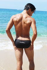 Icker Sea Contrast Stitching Micro Slip Tanga Bikini Swimwear Black/Red COB-15-37