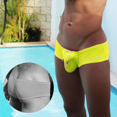 Icker Sea Low Rise Scrunched Back Cheeky Mini Square Cut Trunk Swimwear Mango COB-19-08