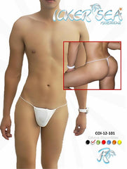Icker Sea Solid Micro G String Underwear White COI-12-101