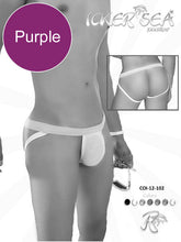 Icker Sea Contrast Jock Strap Underwear White/Purple COI-12-102