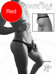 Icker Sea Solid Mini Thong Underwear Red COI-12-104