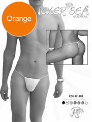 Icker Sea Solid Micro G String Underwear Orange COI-12-146