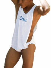 Icker Sea Stud Tank Top T Shirt White/Blue COI-13-13