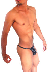 Icker Sea Logo Mesh Thong Underwear Black COI-14-01