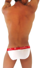 Icker Sea Mesh Microslip Bikini Underwear White/Red COI-14-08