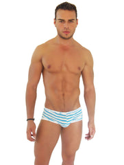 Icker Sea Sailor Stripe Logo Trim Low Boxer Brief Underwear COI-14-13