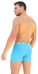 Icker Sea Side Slit Long Boxer Brief Underwear Blue COI-14-BLUE-08