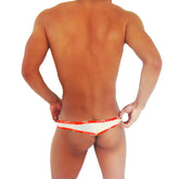 Icker Sea Fresh Dots Logo Trim Brazilian Thong Underwear Orange COI-14-FD-01