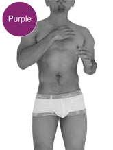 Icker Sea Fresh Dots Logo Trim Boxer Brief Underwear Purple COI-14-FD-02