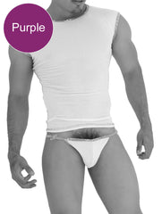 Icker Sea Fresh Dots Logo Trim Microslip Bikini Underwear Purple COI-14-FD-03