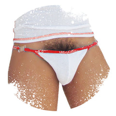 Icker Sea Fresh Dots Logo Trim Microslip Bikini Underwear Red COI-14-FD-03