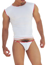 Icker Sea Fresh Dots Logo Trim Microslip Bikini Underwear Red COI-14-FD-03