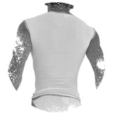 Icker Sea Fresh Dots Logo Trim Muscle Top T Shirt Red COI-14-FD-04